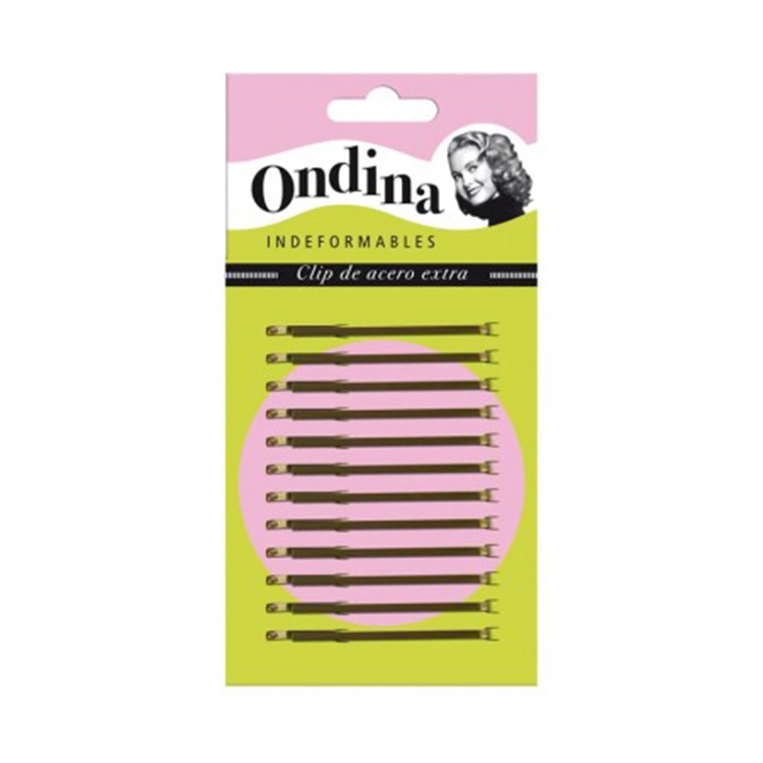 Eurostil Ondina Clips 70Mm Bronce 12Un